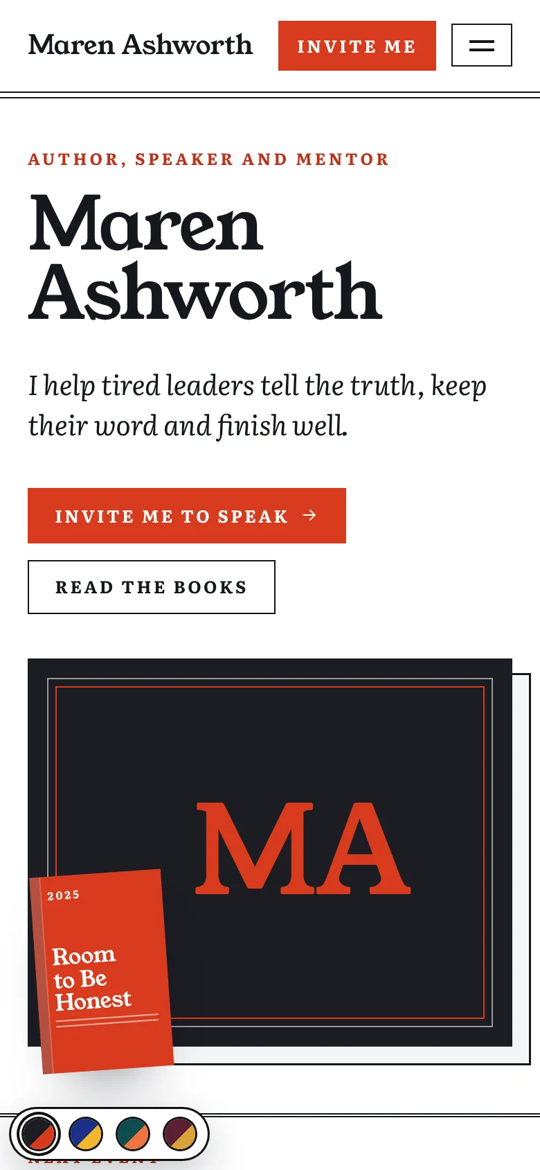 Byline template homepage on a phone